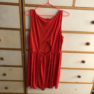Loft Keyhole Orange Dress Size L